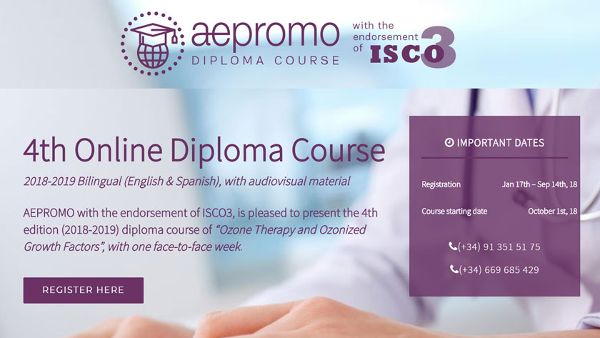 THE INTERMEDIATE MODULE OF THE LONG DISTANCE DIPLOMA COURSE OF OZONE THERAPY BEGINS