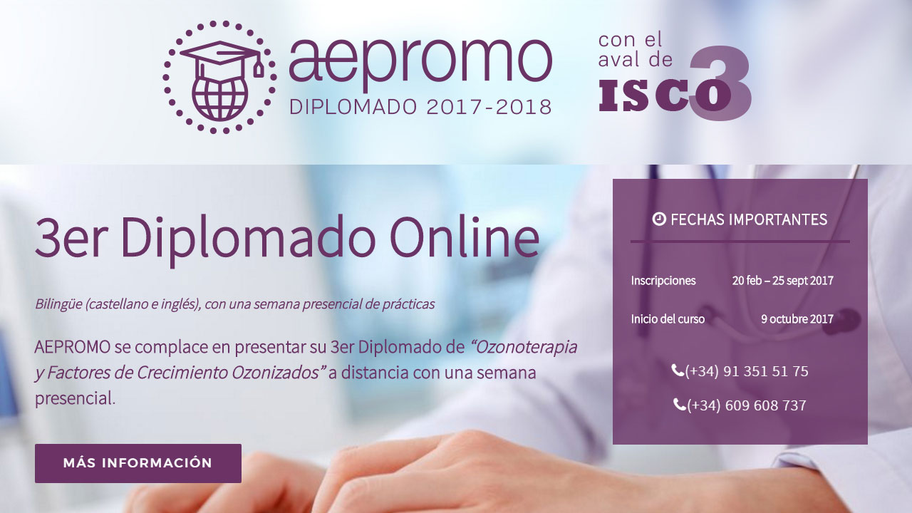 Módulo Superior del 3er. Diplomado a Distancia de Ozonoterapia (inglés-castellano) se ha iniciado