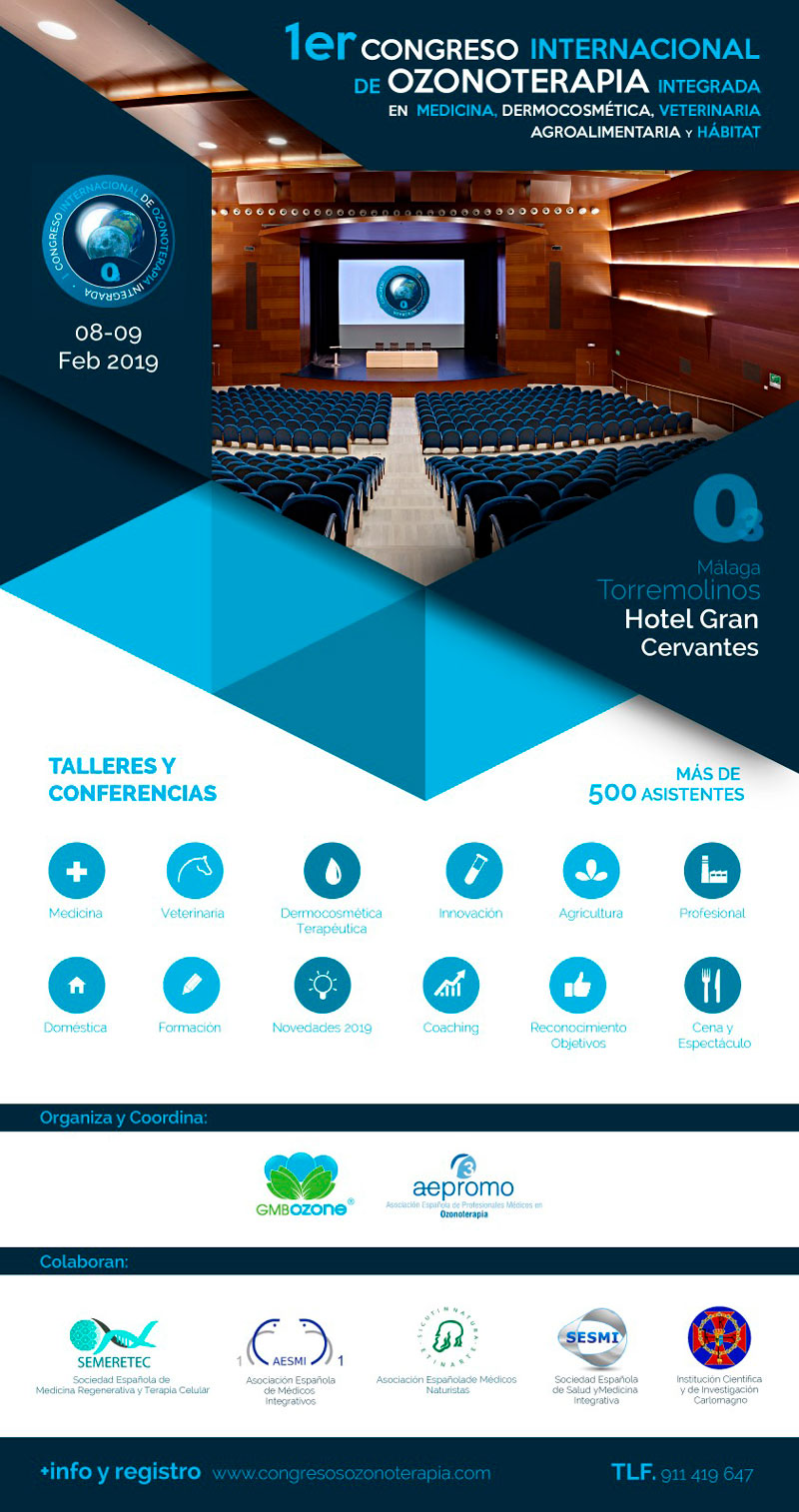 AEPROMO collaborates the 1st International Congress of Ozone Therapy, integrated in Medicine, Dermocosmetics, Veterinary, Agri-Food and Habitat