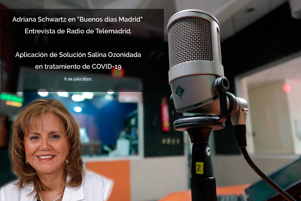 Adriana Schwartz, habla de O3SS y COVID-19 en la Radio de Telemadrid